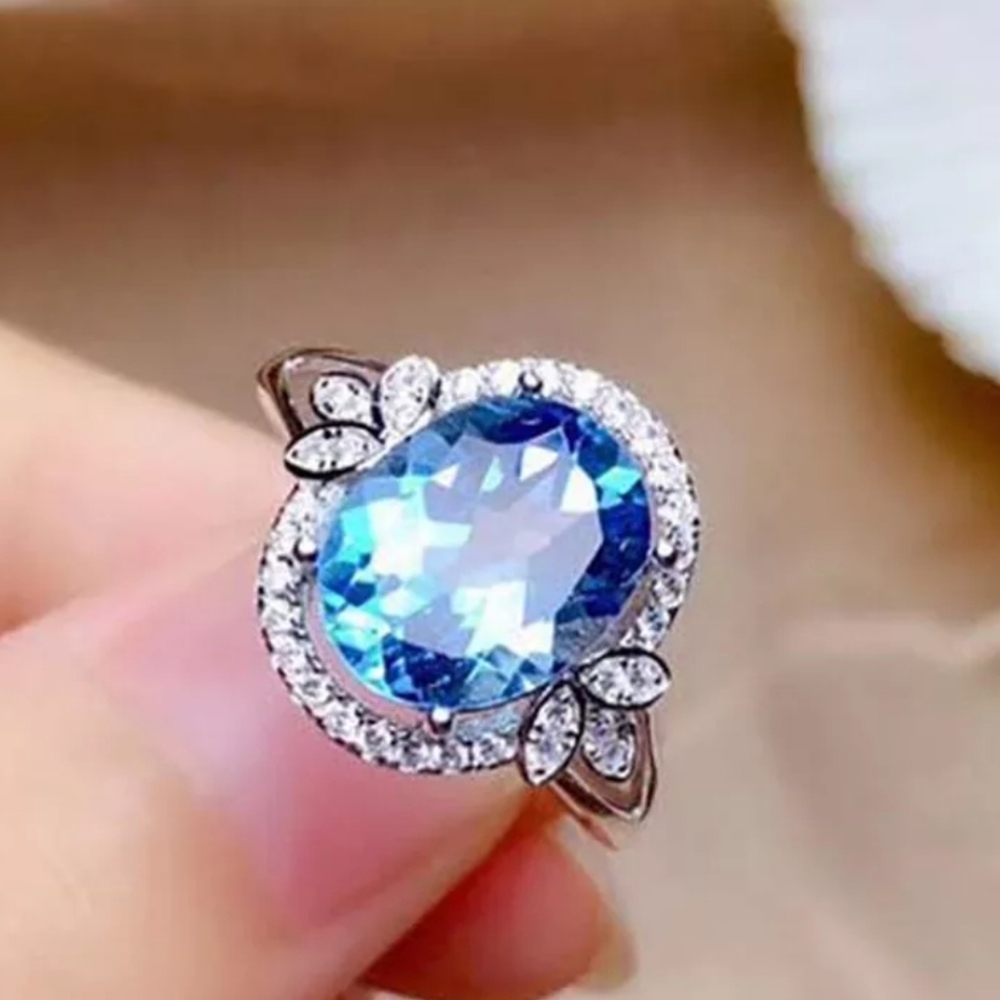 π©΅NEW BLUE CRYSTAL π©΅RING π - Picture 2 of 5